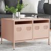 vidaXL Meuble TV rose 68x50x43,5 cm acier lamin&eacute; &agrave; froid