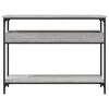 vidaXL Table console avec étagère sonoma gris 100x29x75 cm