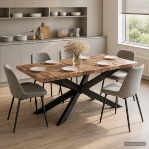 vidaXL Table &agrave; d&icirc;ner 180x90x76 cm Bois de manguier brut solide
