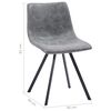 vidaXL Ensemble de salle &agrave; manger 5 pcs Gris Similicuir