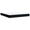 vidaXL Sommier &agrave; lattes de lit avec matelas Noir 180x200 cm Tissu