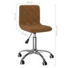 vidaXL Chaises pivotantes &agrave; manger lot de 2 Marron Velours