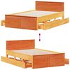 vidaXL Cadre de lit sans matelas avec t&ecirc;te de lit brun cire 120x190 cm