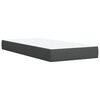 vidaXL Sommier &agrave; lattes de lit avec matelas Gris fonc&eacute; 90x200 cm Tissu