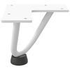 vidaXL Pieds en épingle à cheveux pour table basse 4 pièces Blanc 10 cm Acier massif