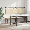 vidaXL T&ecirc;te de lit suspendue Montage mural Cr&egrave;me 190 x 55 x 5 cm tissu