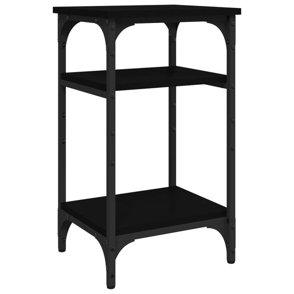 vidaXL Table d'appoint Noir 35x30x60 cm Bois d'ing&eacute;nierie