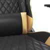 vidaXL Chaise de jeu de massage Noir et doré Similicuir