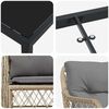 vidaXL Ensemble de salle &agrave; manger pour jardin 7 pcs Beige polyrotin