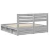 vidaXL Cadre de lit Gris Sonoma 180 x 200 cm Pin massif