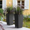LECHUZA Jardini&egrave;re CUBICO Cottage 30 ALL-IN-ONE Granite