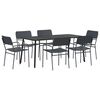 vidaXL Ensemble de salle &agrave; manger 7 pc Anthracite Acier