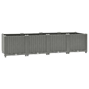 vidaXL Lit sur&eacute;lev&eacute; gris clair 160x40x38 cm Polypropyl&egrave;ne