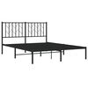 vidaXL Cadre de lit m&eacute;tal sans matelas avec t&ecirc;te de lit noir 140x200cm