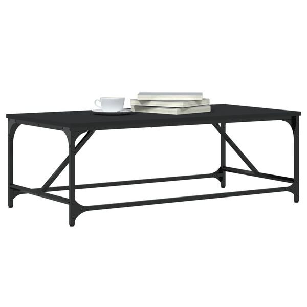 vidaXL Table basse Noir 100x50x35 cm Bois d'ing&eacute;nierie