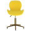 vidaXL Chaises pivotantes &agrave; manger lot de 4 jaune velours