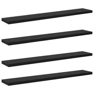 vidaXL &Eacute;tag&egrave;re &agrave; livres 3 niveaux 4 pc 60 x 10 x 1,5 cm Noir