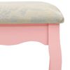vidaXL Ensemble de coiffeuse avec tabouret Rose 75x69x140 cm Paulownia