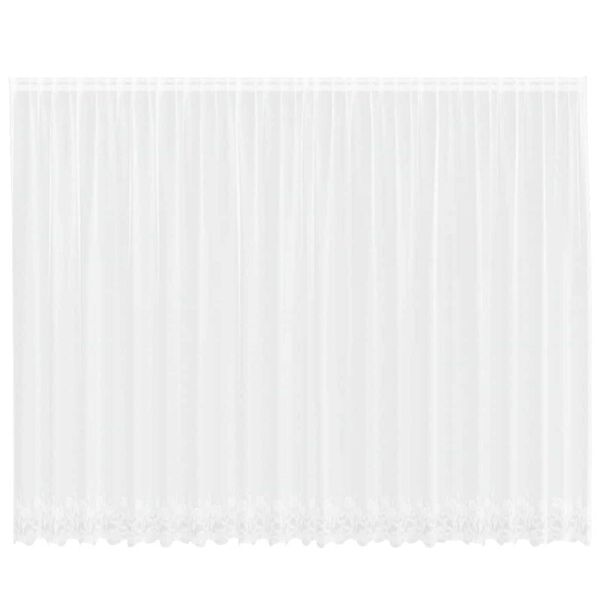 vidaXL Rideau en Dentelle Floral Blanc 240 x 500 cm Polyester
