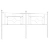 vidaXL T&ecirc;te de lit de remplacement m&eacute;tal blanc 180 cm