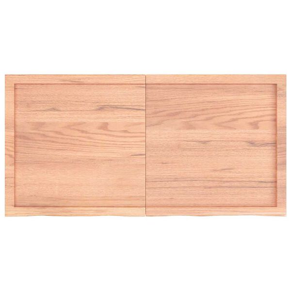 vidaXL Comptoir de salle de bain marron 120x60x(2-6) cm bois trait&eacute;