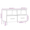vidaXL Meuble TV Noir 80x36x50 cm Bois d'ing&eacute;nierie