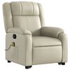 vidaXL Fauteuil inclinable de massage Cr&egrave;me Similicuir