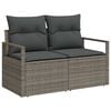 vidaXL Ensemble de canap&eacute; de jardin avec coussin 6 pcs Gris Poly rotin