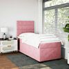 vidaXL Sommier &agrave; lattes de lit avec matelas Rose 90x190 cm Velours