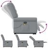 vidaXL Fauteuil de massage inclinable Gris clair Tissu