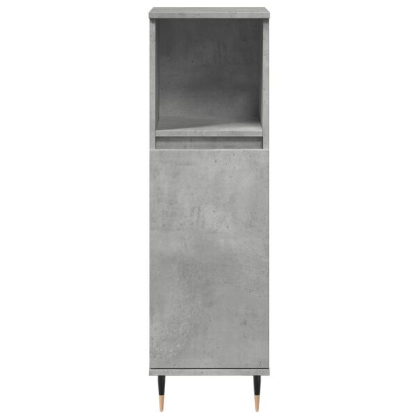 vidaXL Armoire de salle de bain gris b&eacute;ton 30x30x100 cm