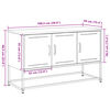 vidaXL Meuble TV blanc 100,5x39x60,5 cm acier