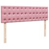 VidaXL Cadre de lit ottoman avec matelas rose 140x200 cm velours