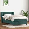 vidaXL Sommier &agrave; lattes de lit et matelas vert fonc&eacute; 80x220 cm velours