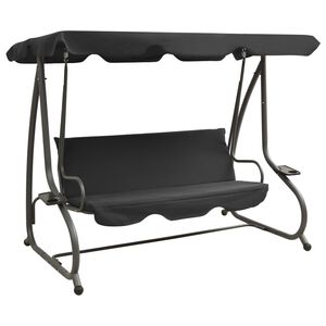 vidaXL Balancelle d'ext&eacute;rieur avec auvent Anthracite