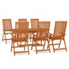 vidaXL Ensemble &agrave; manger de jardin 7 pcs Bois d'eucalyptus massif