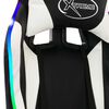 vidaXL Fauteuil de jeux vid&eacute;o avec LED RVB Blanc et noir Similicuir