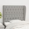 vidaXL T&ecirc;te de lit avec oreilles Gris clair 93x23x118/128 cm Tissu