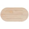 vidaXL Dessus de table blanc 110x55x2,5 cm bois de pin massif ovale