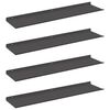 vidaXL &Eacute;tag&egrave;re flottante 4 pc Noir 80 x 18 x 2,5 cm Acier