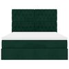 vidaXL Cadre de lit ottoman avec matelas vert fonc&eacute; 140x200 cm velours