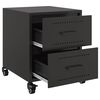 vidaXL Table de chevet noir 36x39x43,5 cm acier