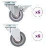 vidaXL 12 pcs Roulettes pivotantes 50 mm