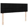 vidaXL Lit ottoman avec matelas noir 140x190 cm tissu