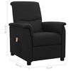 vidaXL Fauteuil de massage Noir Tissu