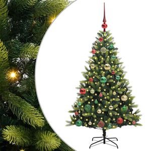 vidaXL Arbre de No&euml;l artificiel &agrave; charni&egrave;res 150 LED Vert 120 cm