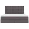 vidaXL Lit de Rangement Gris 160 x 200 cm Cuir synth&eacute;tique