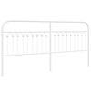 vidaXL T&ecirc;te de lit de remplacement m&eacute;tal blanc 193 cm