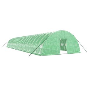 vidaXL Serre avec cadre en acier vert 132 m&sup2; 22x6x2,85 m