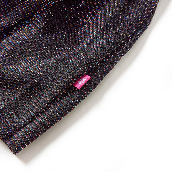 Jupe pliss&eacute;e &agrave; paillettes pour enfants bleu marine 128